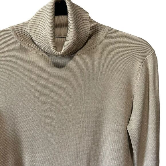 Ann Taylor Silk Long Sleeved Turtleneck - Picture 3 of 9